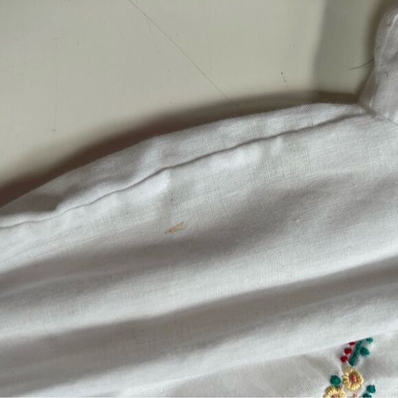 Boho Hand Embroidered Girl’s Pleated Puff Peasant Blouse - Picture 8 of 10